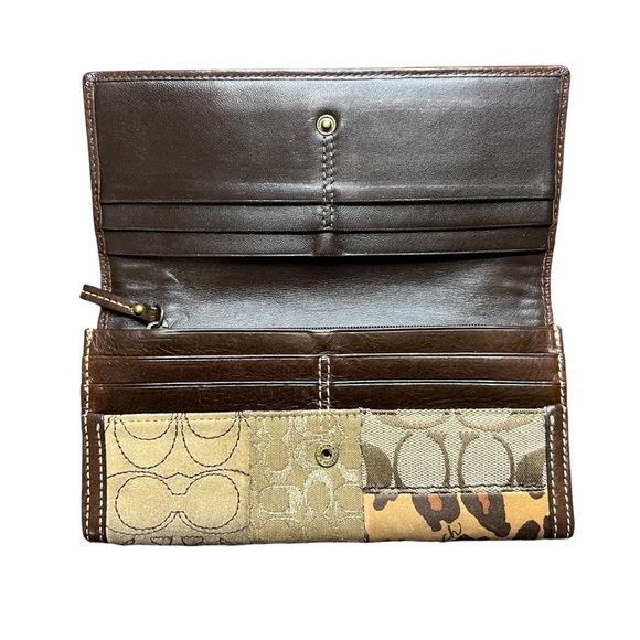 Coach Patchwork Long Wallet, Animal Prints, Leather, Suede - Picture 5 of 9